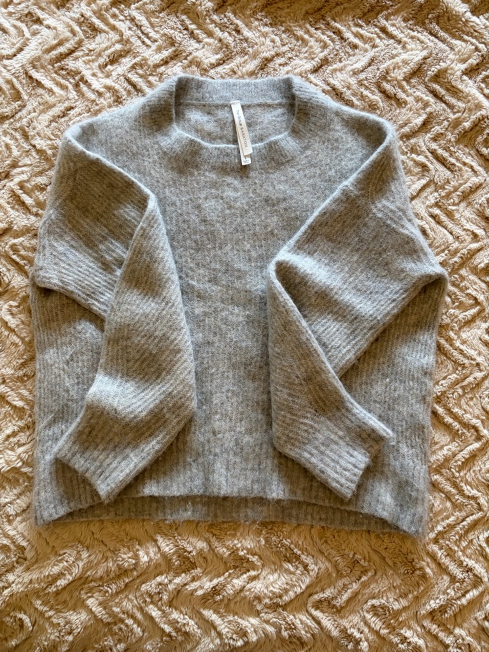 Babaton Gray Crew Neck Sweater